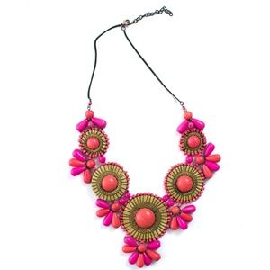 Francesca's Collection Pink Statement Necklace